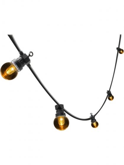 VELAMP, Catenaria IP44 prolungabile 7.5 m, 10 lampadine LED
